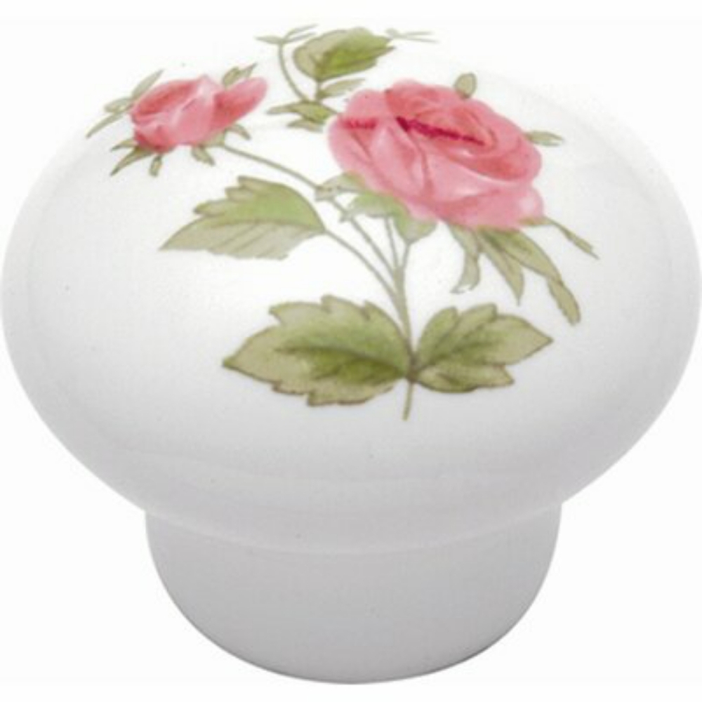 Rose English Cozy 1 3/8” Ceramic Drawer Pulls Knobs (2)